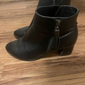 Genuine Leather Classic Black Ankle Boots